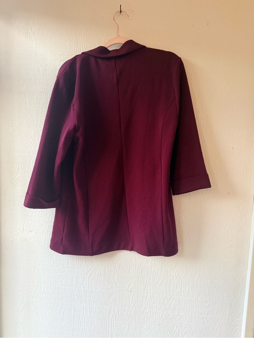 Maurices Open-Front Burgundy Blazer - Picture 2 of 2